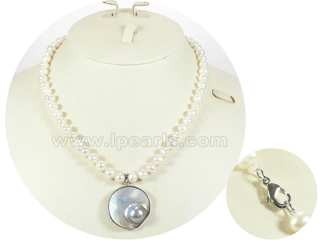 7-8mm cultured freshwater jewelry pearl necklace