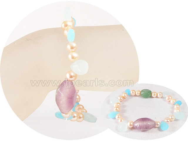 6-7mm freshwater jewelry pearl bracelet