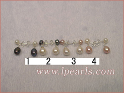 6*8mm tear-drop freshwater pearls jewelry sterling earring diffe