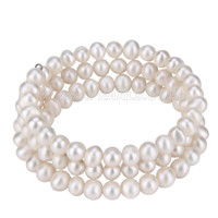 New White round pearl adjustable bracelet