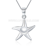 925 sterling silver star pearl pendant for women