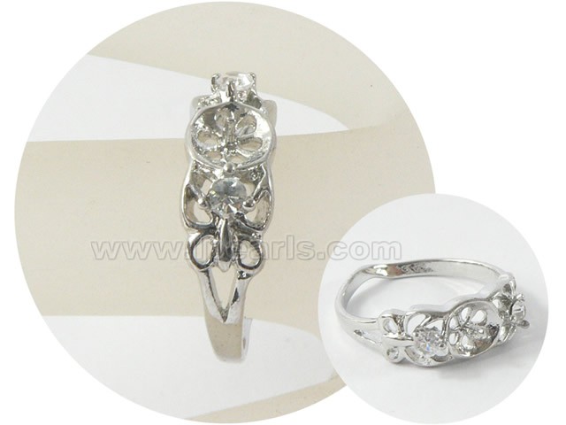 18k GP pearl ring accessories with special pattern wholesale