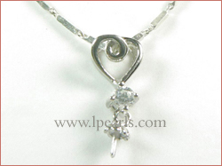 5pcs charming heart-shaped 925 sterling pendant accessories