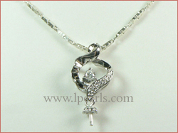 5pcs heart pattern 925 sterling silver pendant accessories