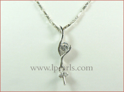 five pieces grass shape 925 sterling silver pendant accessories