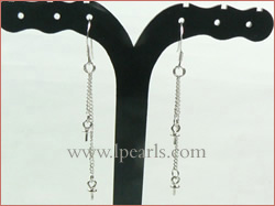 925 sterling silver dangling earring fittings with sterling hook