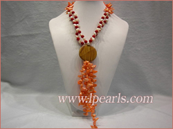 necklace made of blister jewelry pearls & seashell pearls