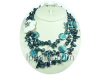 dark blue blister  jewelry pearl necklace