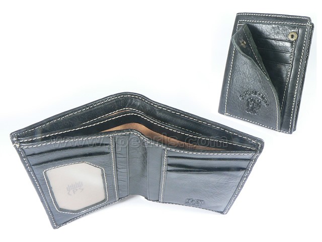 Black Leather Credit Card Wallet