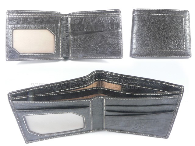 Wholesale Black Leather Credit Card Wallet With Simple Design