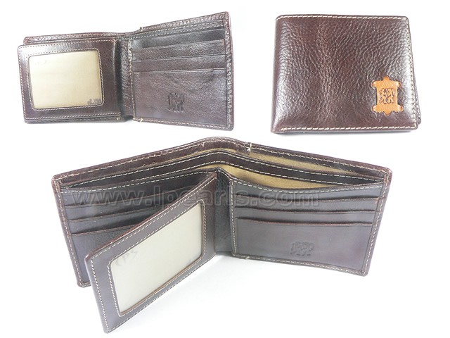 Bi-fold Leather Wallet Brown