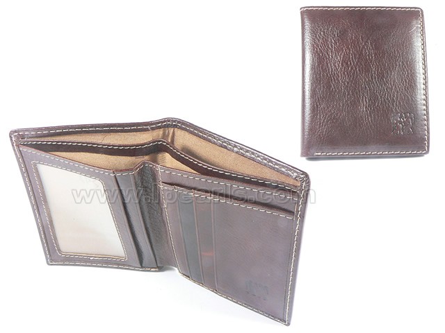 Mens Solid genuine Leather Bi-fold Wallet