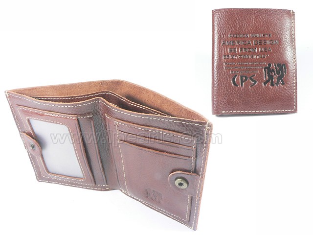 Brown Men's Cow Leather Wallet