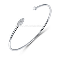 New design 925 sterling silver simple adjustable bracelet fittin