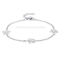 925 sterling silver stars shape adjustable bracelet fitting
