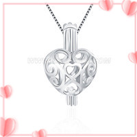 925 sterling silver olympic rings heart cage pendant