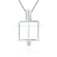 Fashion Christmas gift 925 sterling silver box cage pendant