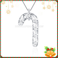 Christmas gift 925 sterling silver Candy cane cage pendant
