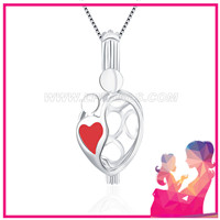 Valentine's design 925 sterling silver Heart cage pendant