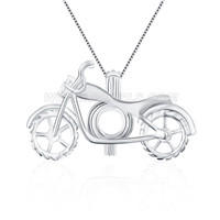 Fashion motorcycle design 925 sterling silver cage pendant