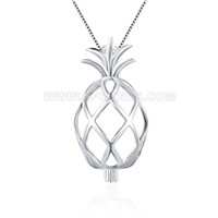 S925 sterling silver pineapple cage pendant for 14mm pearl