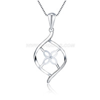 Wholesale 925 sterling silver leaf pendant mounting