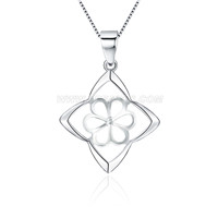 Wholesale 925 sterling silver square pendant mounting