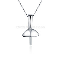 Wholesale simple design sterling silver pearl pendant mounting