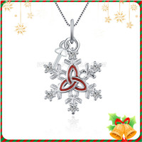 925 sterling silver snowflake necklace women pendant mounting