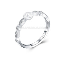 925 Sterling silver pearl women rings fitting