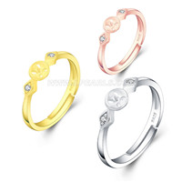 Classic design 925 sterling silver adjustable rings accessory