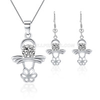 wholesale 925 sterling silver necklace earrings set fittings