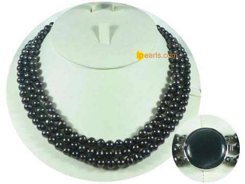 two strands potato freshwater pearl necklace