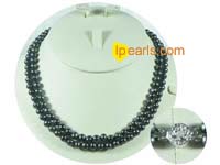 6-7mm blue cultured freshwater jewelry pearl necklace