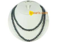 wholesale 8-9mm black potato freshwater pearl necklace