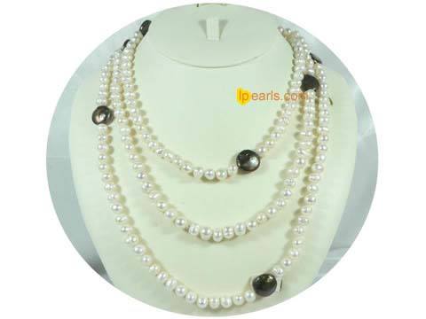 7-8mm white potato freshwater pearls pearls necklace