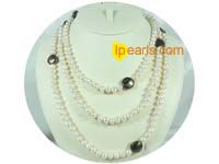 7-8mm white potato freshwater pearls pearls necklace