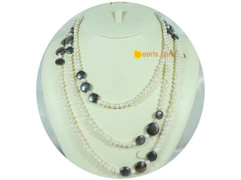wholesale 7-8mm white potato freshwater pearls necklace
