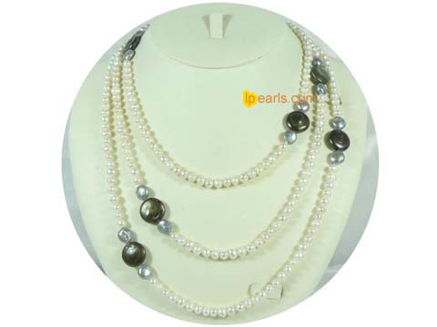 7-8mm white potato freshwater pearls necklace
