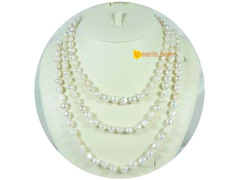 wholesale 10-11mm white freshwater pearl necklace