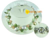 colorful top drilled freshwater pearl jewelry necklace