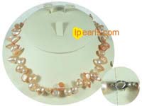 10×13mm orange tail-shaped freshwater pearl necklace