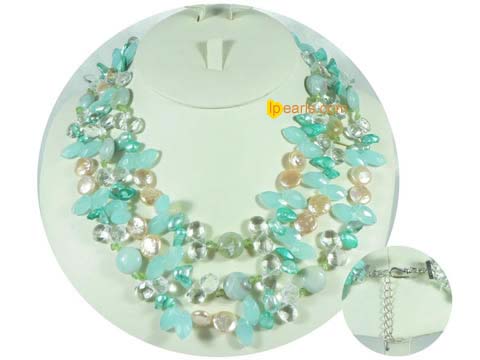 12mm creamy coin jewelry pearl necklace