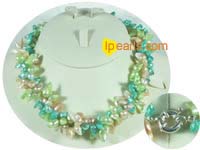 elegant multi color blister freshwater pearl necklace