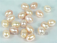 100pcs 7-8mm radiance rice freshwater loose pearls on wholesale