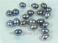 100pcs 7-8mm blue color rice freshwater loose pearls on wholesal