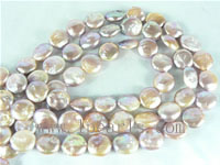 12mm natural purple freshwater coin pearl strands from China