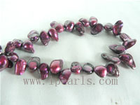wholesale wine red color freshwater blister pearl strands