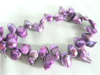 wholesale purple color freshwater blister pearl strands