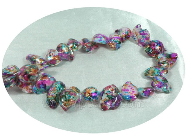 pretty multicolored 10*15mm blister pearl strands